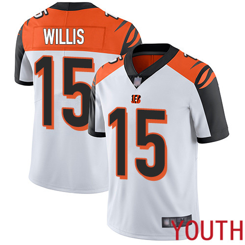 Cincinnati Bengals Limited White Youth Damion Willis Road Jersey NFL Footballl #15 Vapor Untouchable->youth nfl jersey->Youth Jersey